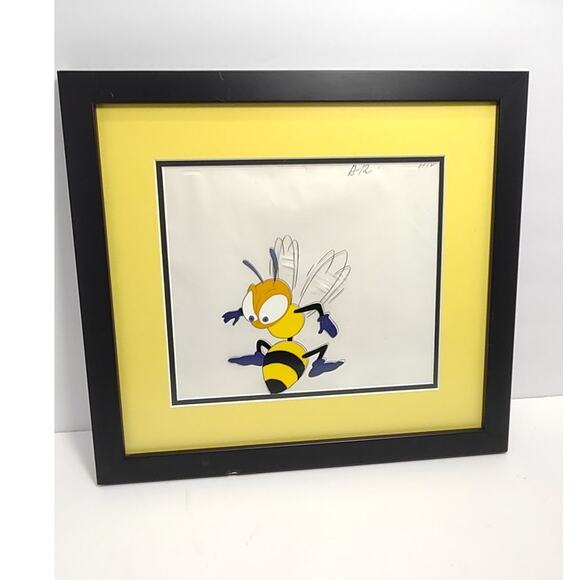 Angy Hornet Bee Serigraph Hand Painted Framed And Matted Signature Artwork